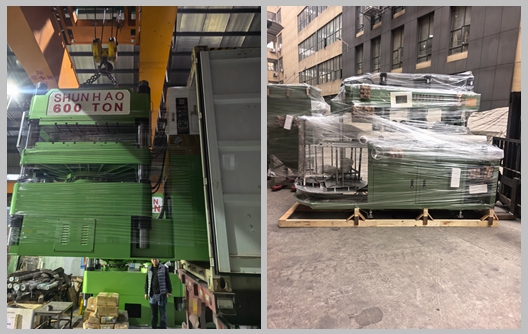 شونہاؤ فیکٹری میلمین ٹیبل ویئر مولڈنگ مشین اور پیسنے والی مشین کی کھیپ