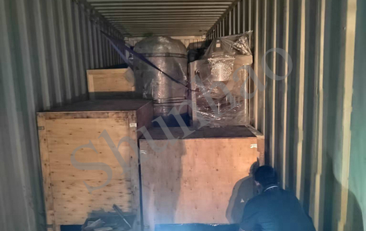 Shunhao فیکٹری میلمینی دسترخوان کی پیداوار کے سازوسامان کی کھیپ