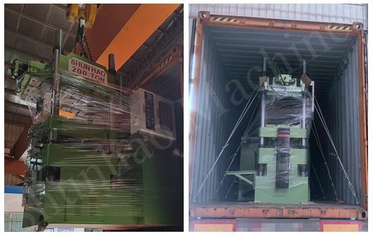 پاکستان کے لیے Shunhao Factory سے خودکار دو رنگوں کے میلامین دسترخوان بنانے والی مولڈنگ مشین کی کامیاب ترسیل