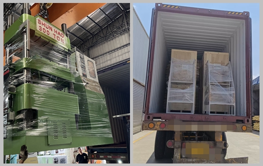 300 ٹن میلمین ٹیبل ویئر پریس مشینیں اور پری ہیٹنگ مشینوں کی کھیپ