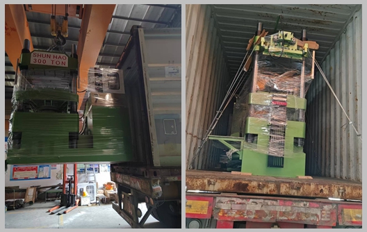 خودکار میلمین مولڈنگ مشینیں اور پری ہیٹنگ مشین شپمنٹ